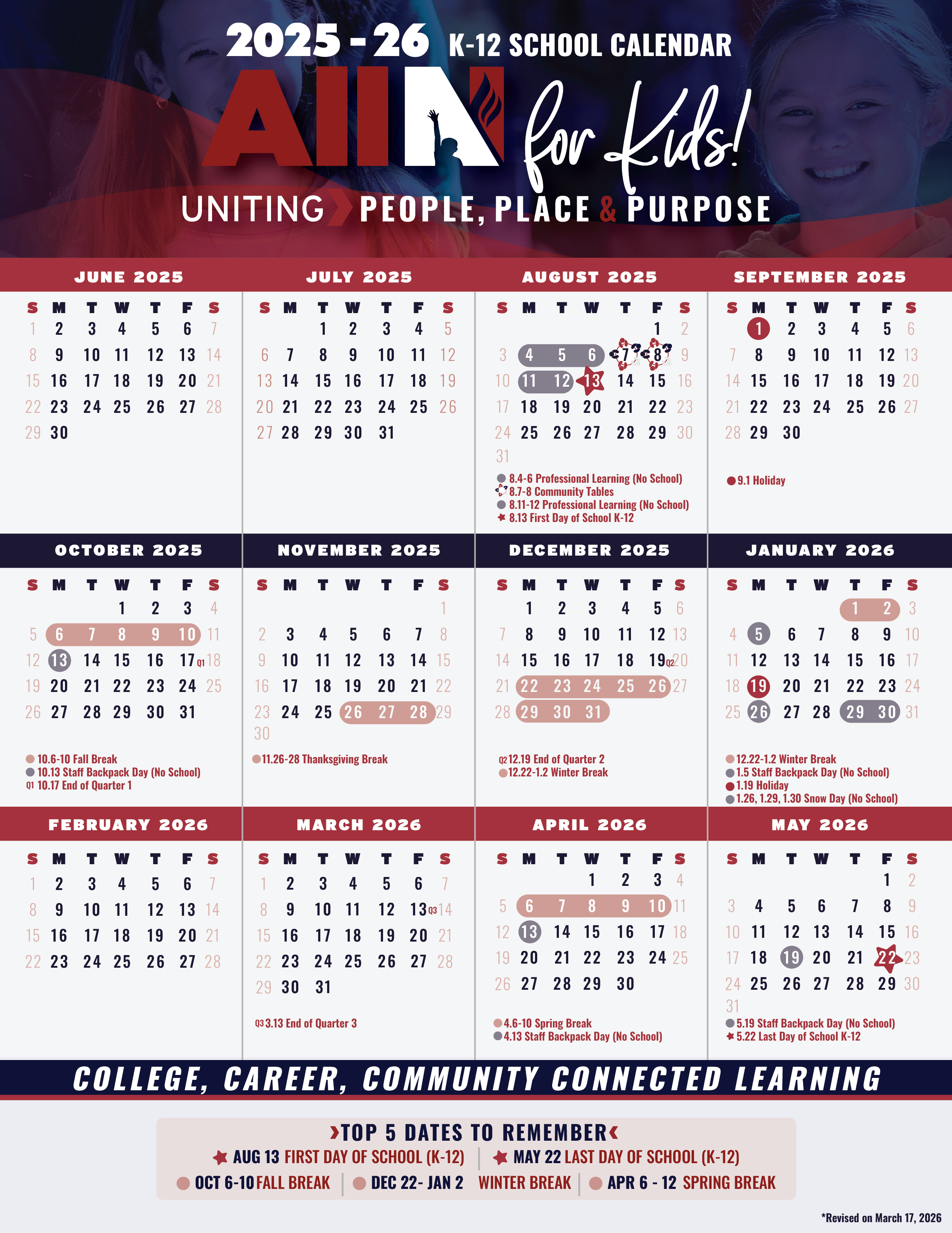 25-26 K-12 School Calendar